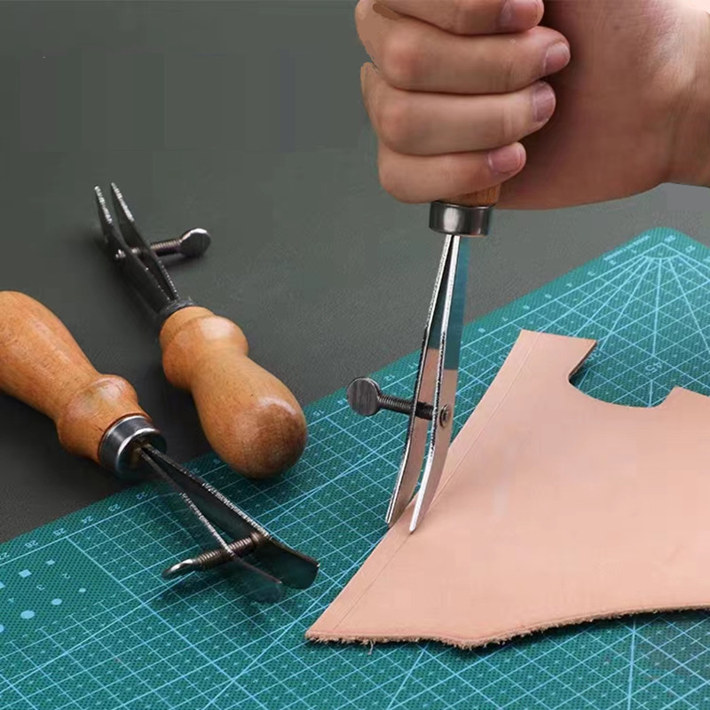 Creaser de borde de cuero ajus - Groover Stitching Tool reseña y precio